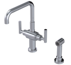 RUBINET 8DGNSL Genesis Two Handle Single Hole Kitchen Set with Hand Spray
