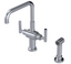 RUBINET 8DGNSL Genesis Two Handle Single Hole Kitchen Set with Hand Spray