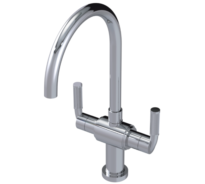 RUBINET 8DHOL H2O Two Handle Single Hole Kitchen Set