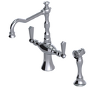 RUBINET 8DHXSL Hexis Two Handle Single Hole Kitchen Set with Hand Spray