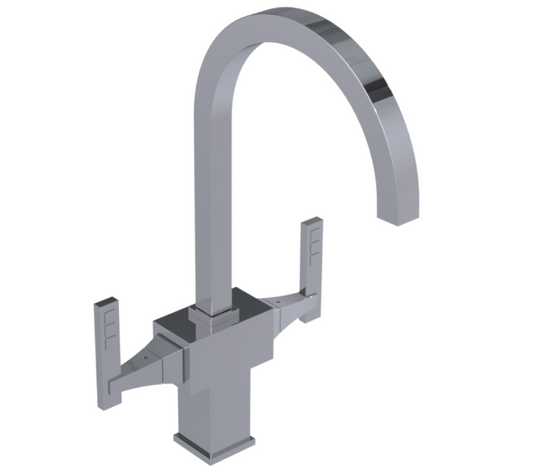 RUBINET 8DICL Ice Two Handle Single Hole Kitchen Set