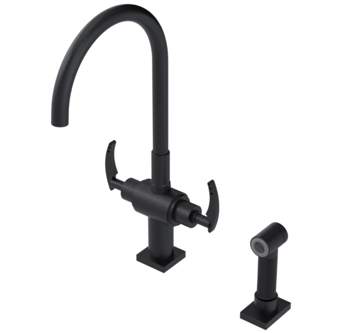 RUBINET 8DLASL LaSalle Two Handle Single Hole Kitchen Set with Hand Spray