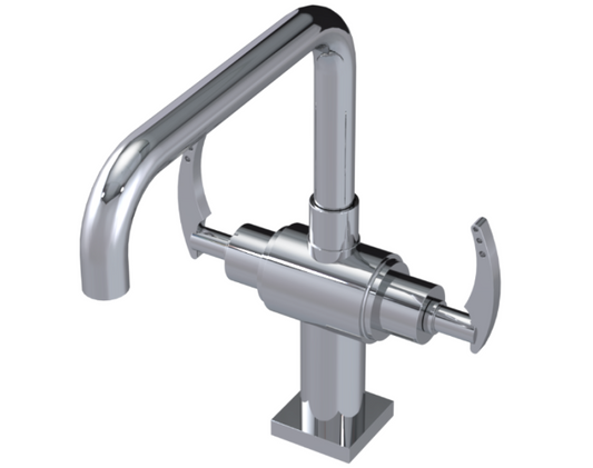 RUBINET 8DLGL LaSalle Two Handle Single Hole Kitchen Set with Genesis Spout