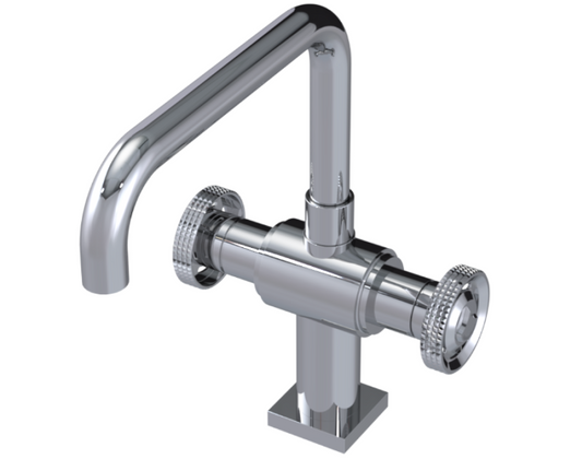 RUBINET 8DLGR LaSalle Two Handle Single Hole Kitchen Set with Genesis Spout