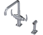 RUBINET 8DLGSL LaSalle Two Handle Single Hole Kitchen Set with Genesis Spout with Hand Spray