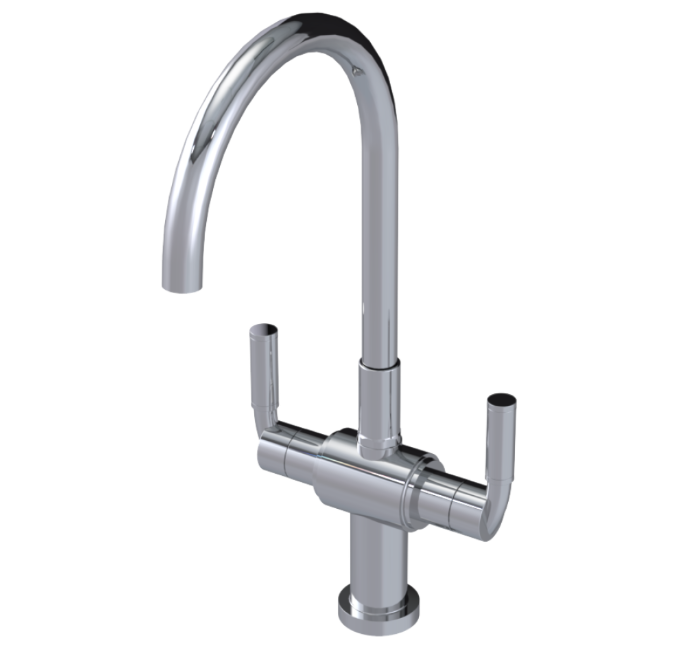 RUBINET 8DNVL Nouveau Two Handle Single Hole Kitchen Set Main image