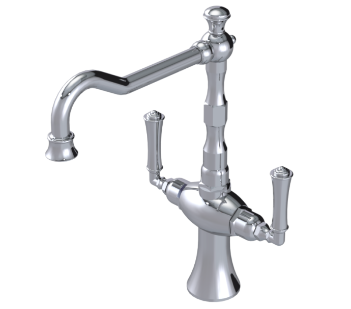 RUBINET 8DRVL Raven Two Handle Single Hole Kitchen Set