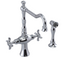 RUBINET 8DRVSC Raven Two Handle Single Hole Kitchen Set with Hand Spray