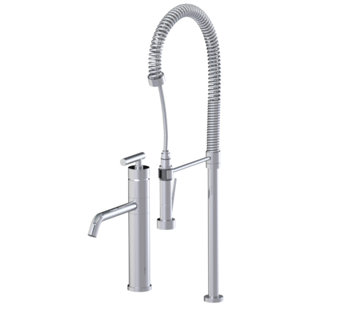RUBINET 8IGNL Genesis Single Control Kitchen Set with Industrial Spray