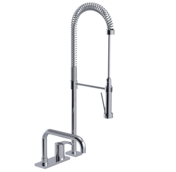 RUBINET 8ILGL LaSalle Single Control Kitchen Set with Industrial Spray and Genesis Spout. Main image