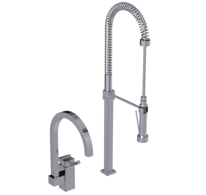 RUBINET 8IMQL Matthew Quinn Single Control Kitchen Set with Industrial Spray Main image