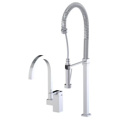 RUBINET 8IRSL Seven Single Control Kitchen Set with Industrial Spray