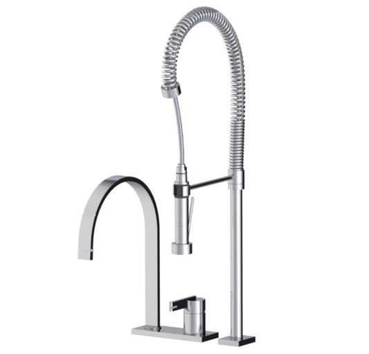 RUBINET 8IRTL R10 Single Control Kitchen Set with Industrial Spray