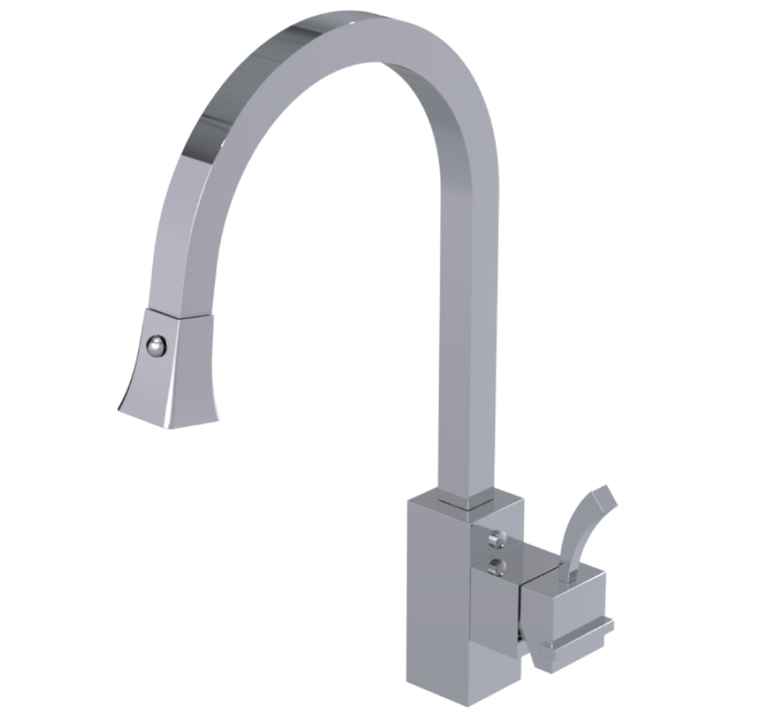 RUBINET 8JMQL Matthew Quinn Single Control Kitchen set with Retractable Dual Function Spray