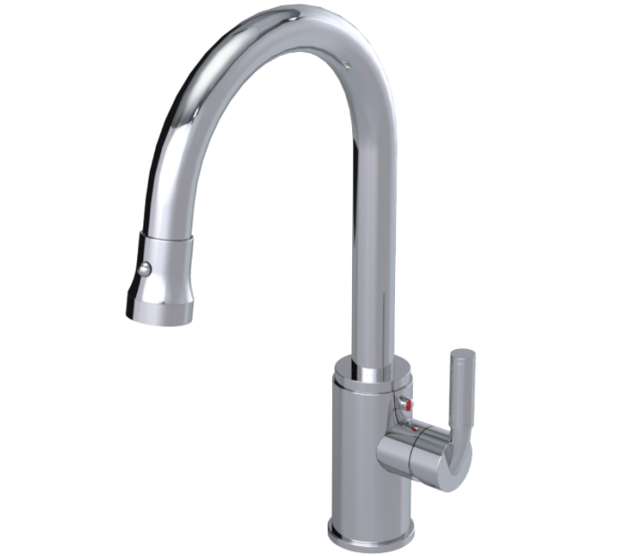 RUBINET 8JNVL Nouveau Single Control Kitchen set with Retractable Dual Function Spray Main image