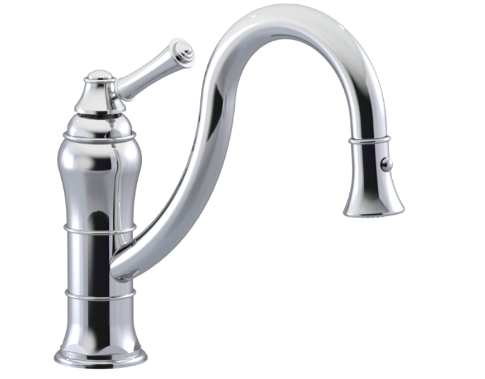 RUBINET 8JRVL Raven Single Control Kitchen set with Retractable Dual Function Spray