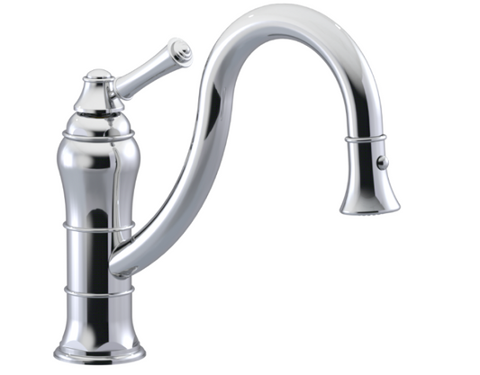 RUBINET 8JRVL Raven Single Control Kitchen set with Retractable Dual Function Spray