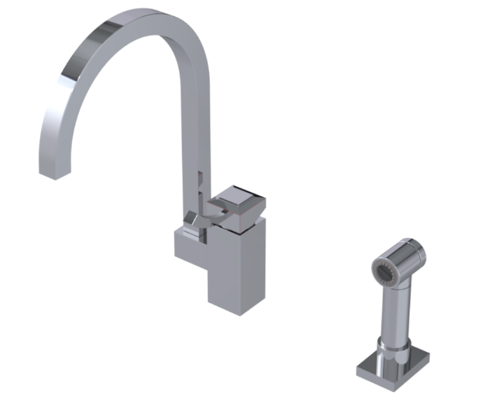 RUBINET 8MICSL Ice Single Control Kitchen set with Hand Spray Main image