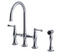 RUBINET 8UFML Jasmin Kitchen Bridge Faucet with Hand Spray
