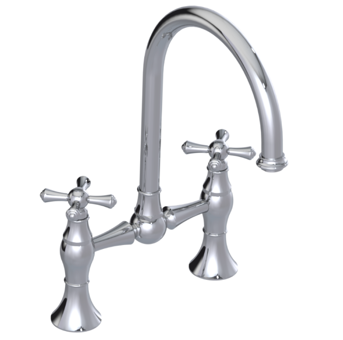 RUBINET 8VFMC Jasmin Kitchen Bridge Faucet