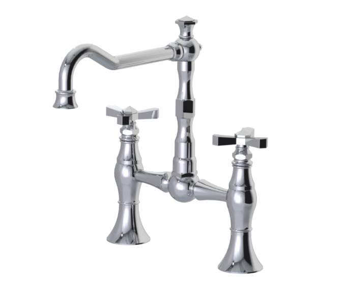 RUBINET 8VHXC Hexis Kitchen Bridge Faucet