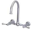 RUBINET 8WFML Jasmin Wall Mount Kitchen Bridge Faucet