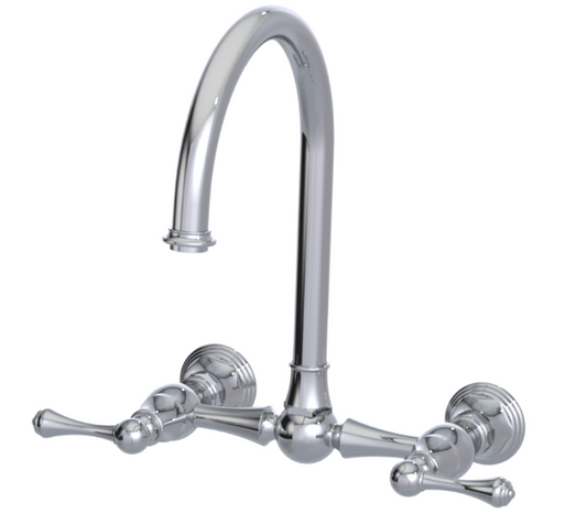 RUBINET 8WFML Jasmin Wall Mount Kitchen Bridge Faucet