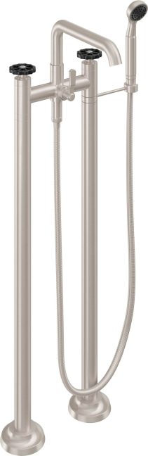 CALIFORNIA FAUCETS 0903-80WB.20 Descanso Tub Fillers Industrial Floor Mount Tub Filler - Low Quad Spout