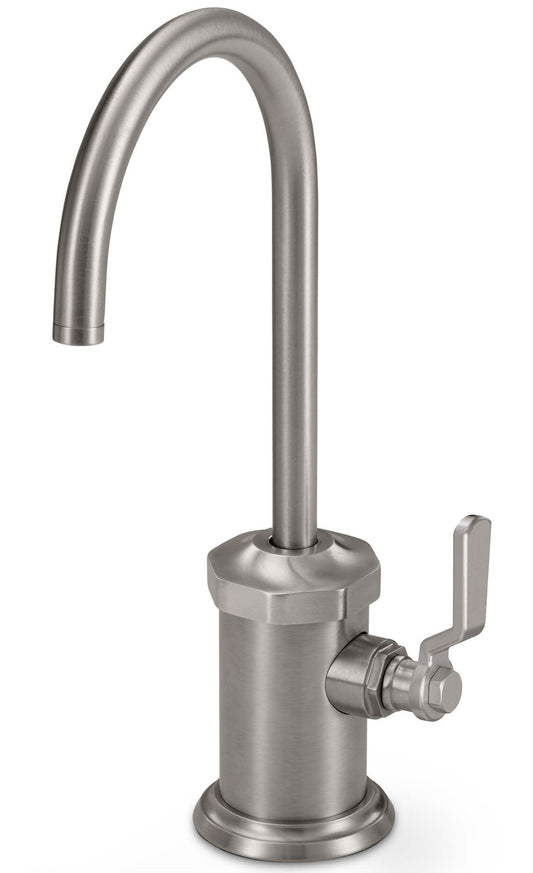 California Faucets Descanso Works 9623-K81-BL Industrial Single Handle Combo Hot & Cold Water Dispenser - Arc Spout