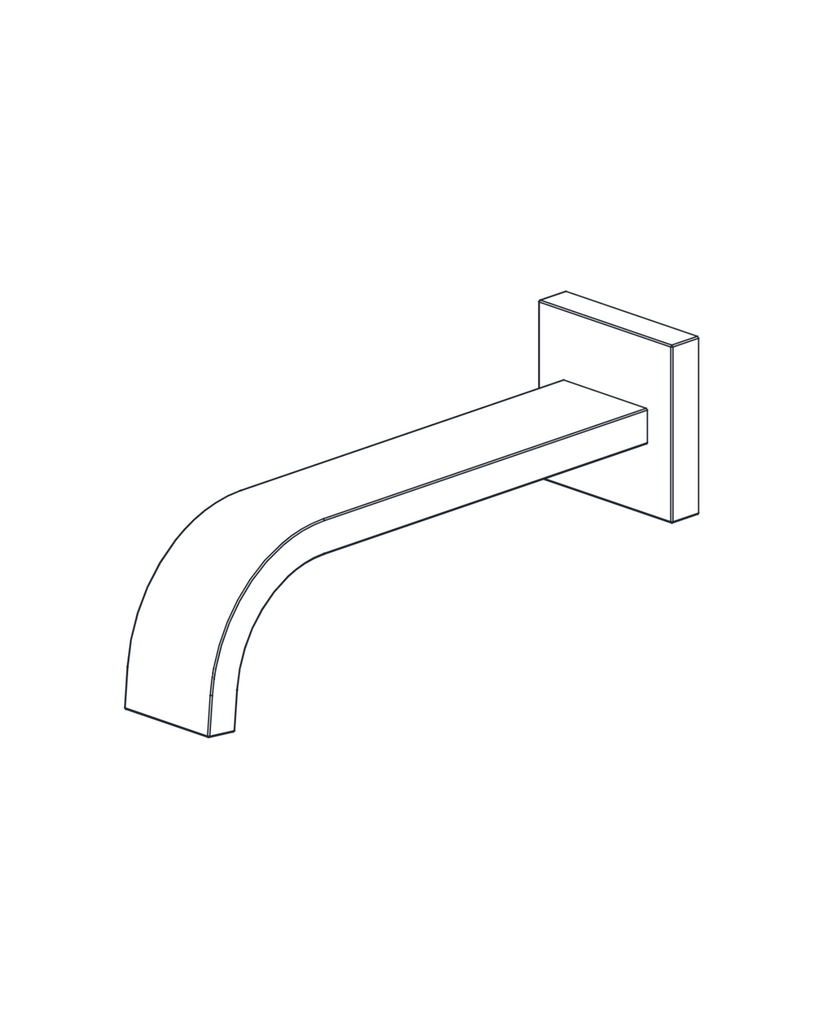 AQUALEM A4FT0025 Arch Tub Spout