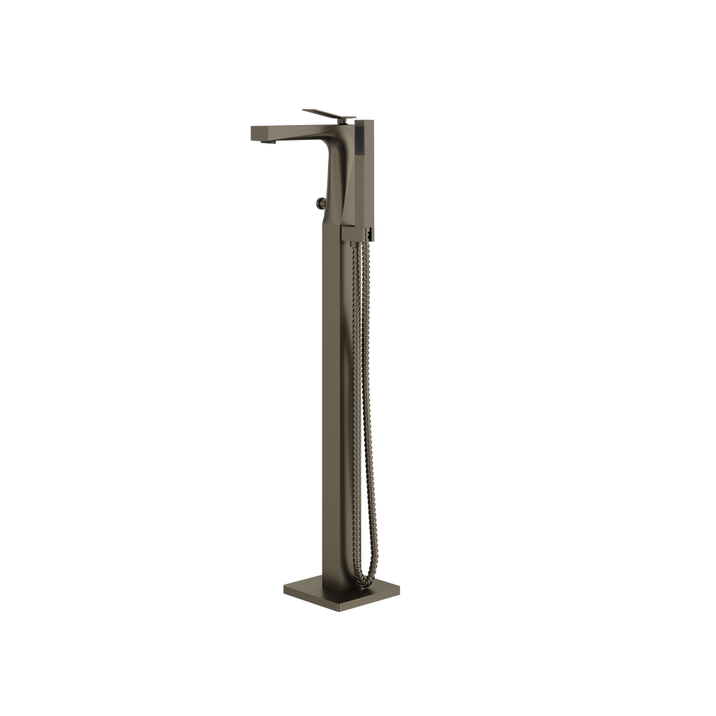 Aquabrass Chicane 19N85 Floor-Mount Tub Filler with Ha