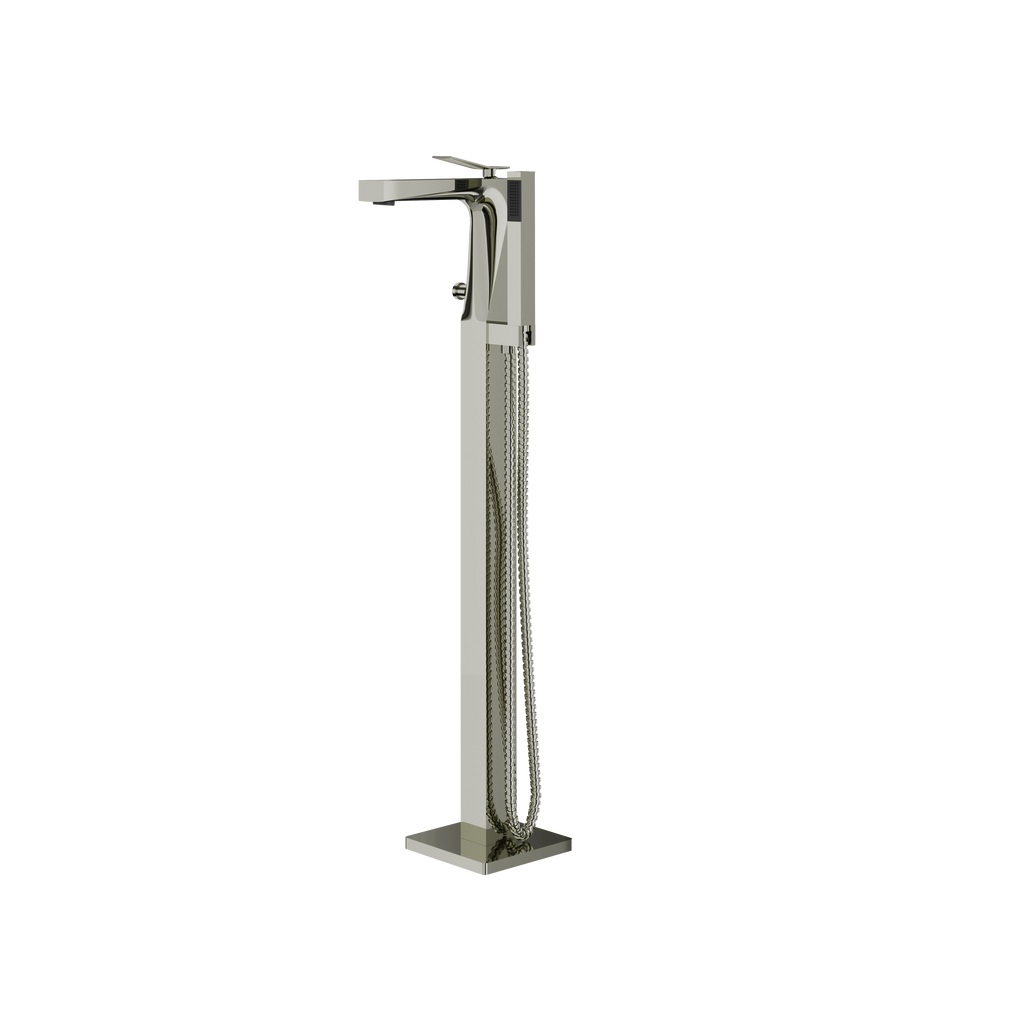 Aquabrass Chicane 19N85 Floor-Mount Tub Filler with Ha