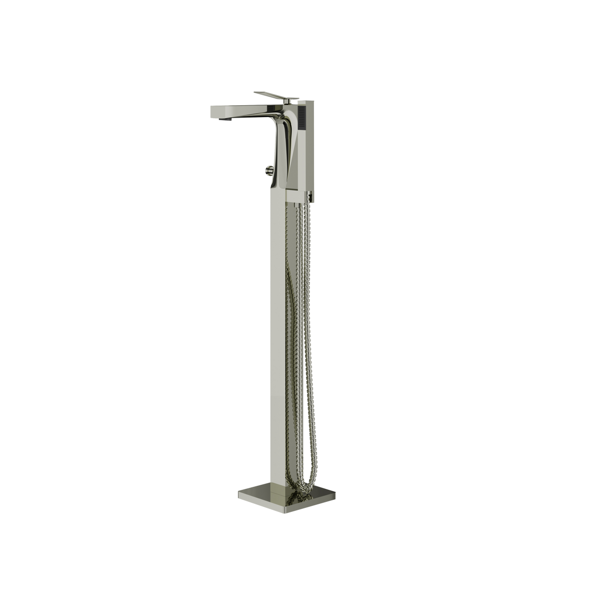 Aquabrass Chicane 19N85 Floor-Mount Tub Filler with Ha