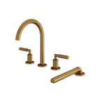 Aquabrass Aria 48018 4PCS Deck Tub Filler with Hand Shower