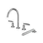 Aquabrass Aria 48018 4PCS Deck Tub Filler with Hand Shower