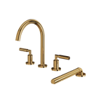 Aquabrass Aria 48018 4PCS Deck Tub Filler with Hand Shower