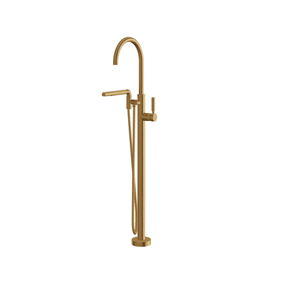 Aquabrass Aria 48085 Floor-Mount Tub Filler with Hand Shower