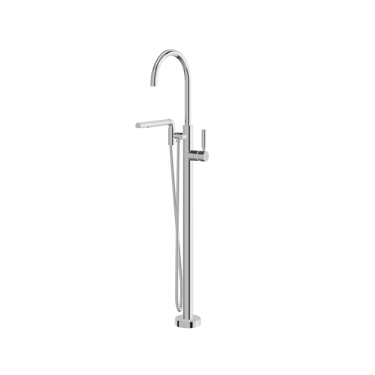 Aquabrass Aria 48085 Floor-Mount Tub Filler with Hand Shower
