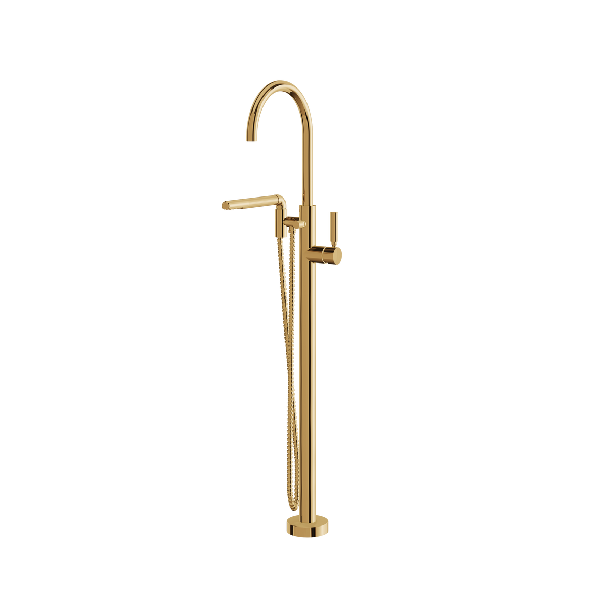 Aquabrass Aria 48085 Floor-Mount Tub Filler with Hand Shower