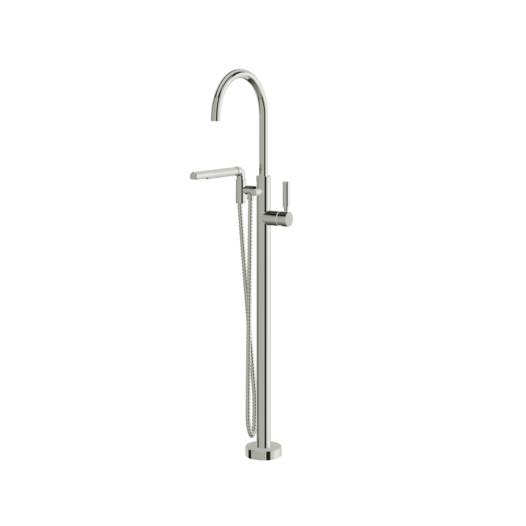Aquabrass Aria 48085 Floor-Mount Tub Filler with Hand Shower