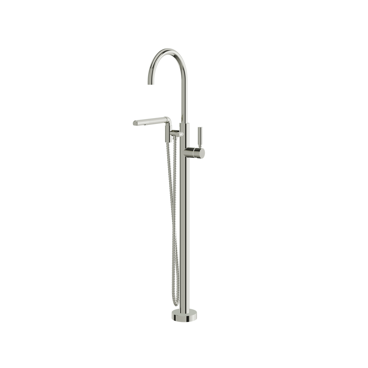 Aquabrass Aria 48085 Floor-Mount Tub Filler with Hand Shower