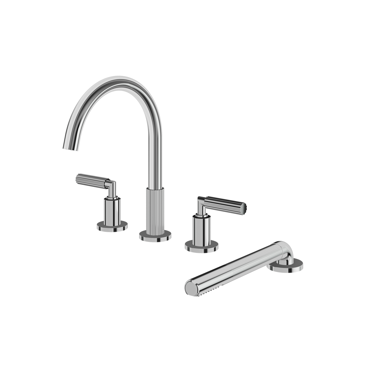 Aquabrass Montebello 49018 4PCS Tub Filler with Hand Shower
