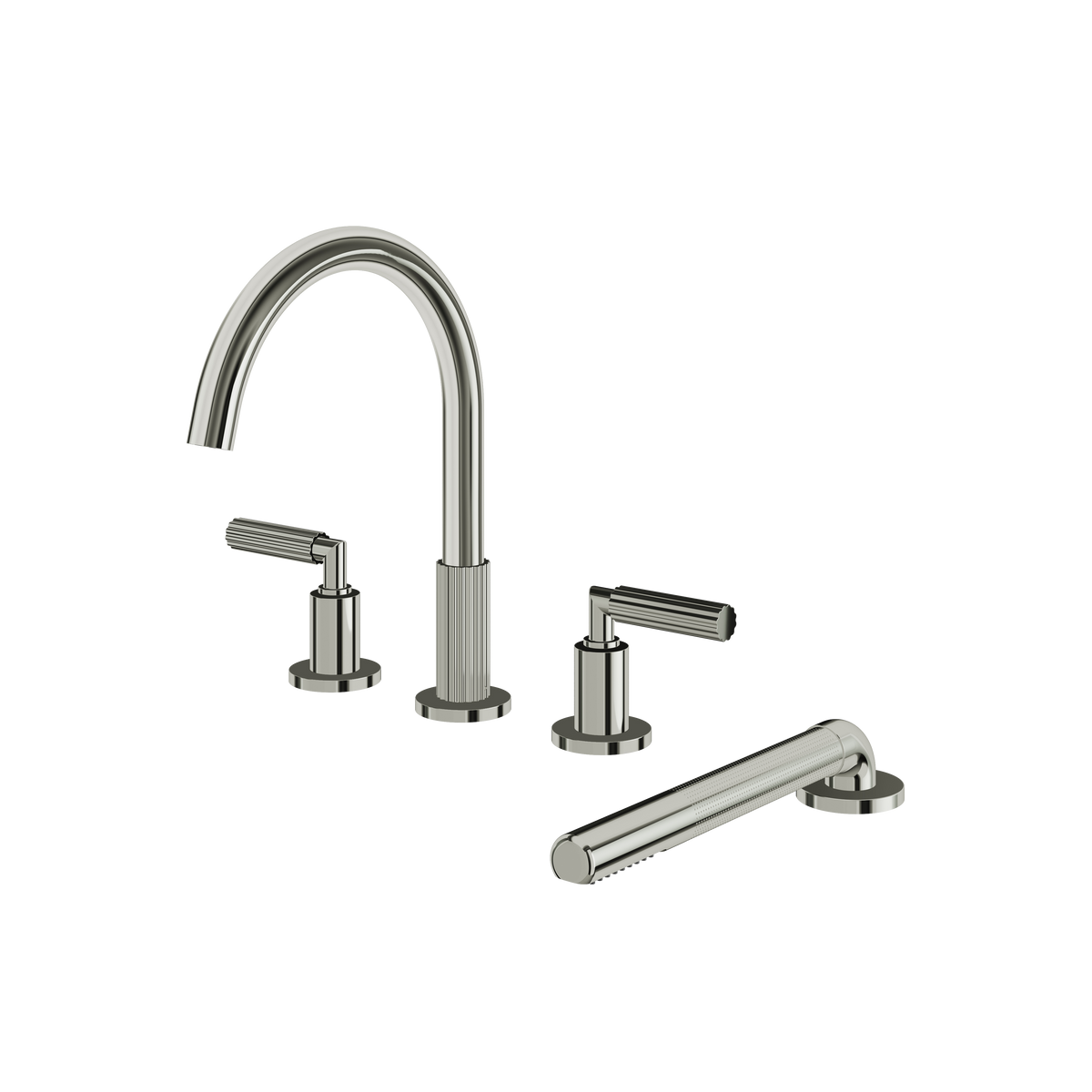 Aquabrass Montebello 49018 4PCS Tub Filler with Hand Shower