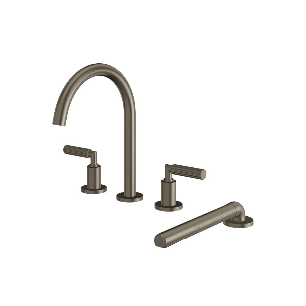 Aquabrass Montecarlo 50018 Monte Carlo 4PCS Tub Filler with Hand Shower
