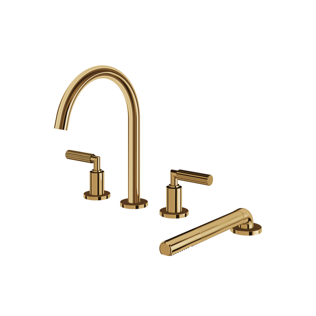 Aquabrass Montecarlo 50018 Monte Carlo 4PCS Tub Filler with Hand Shower