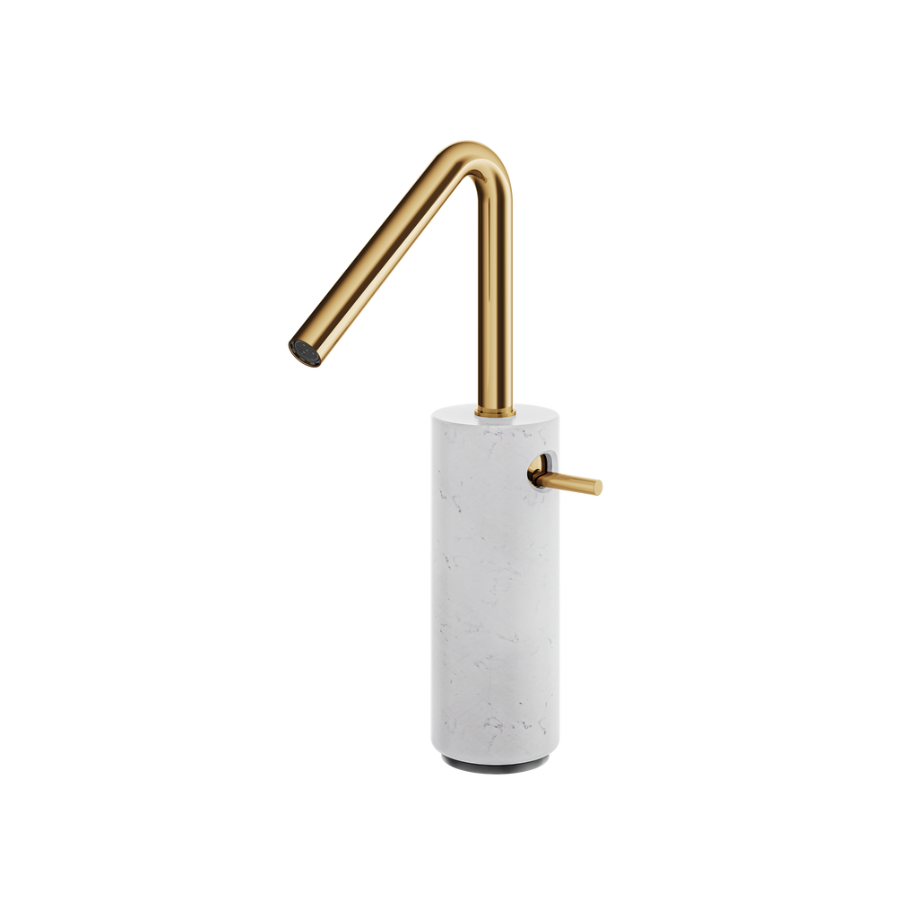 Aquabrass Marmo CL20BC Tall S Hole Lavatory Faucet Carrara
