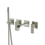 Aquabrass Tosca 34004 Wall Tub Filler with Hand Shower Trim