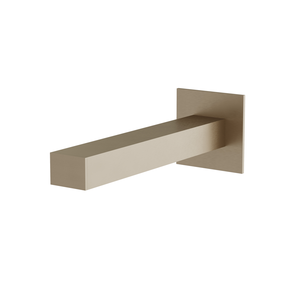 Aquabrass Tub Spout 11732 7" Square Slip Fit No Diverter