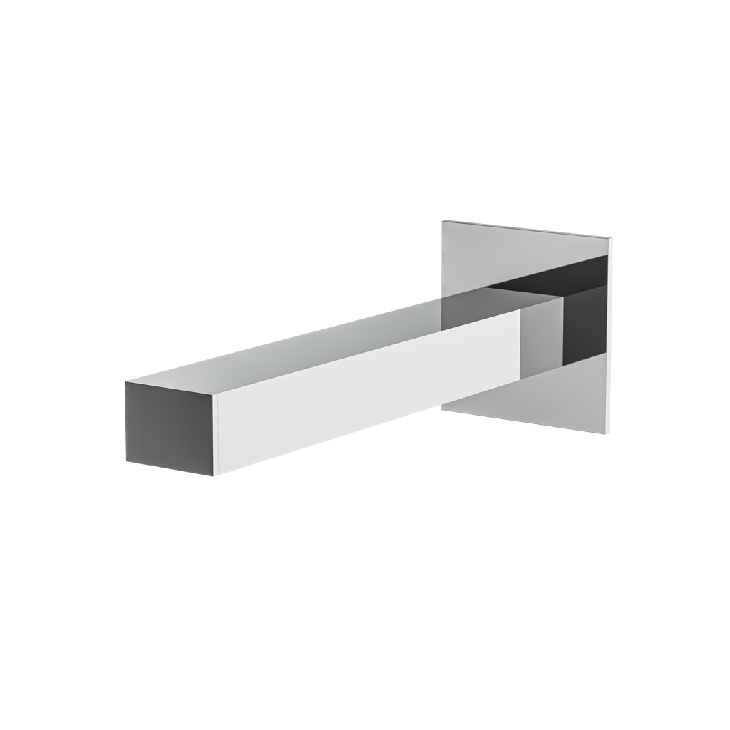 Aquabrass Tub Spout 11732 7" Square Slip Fit No Diverter