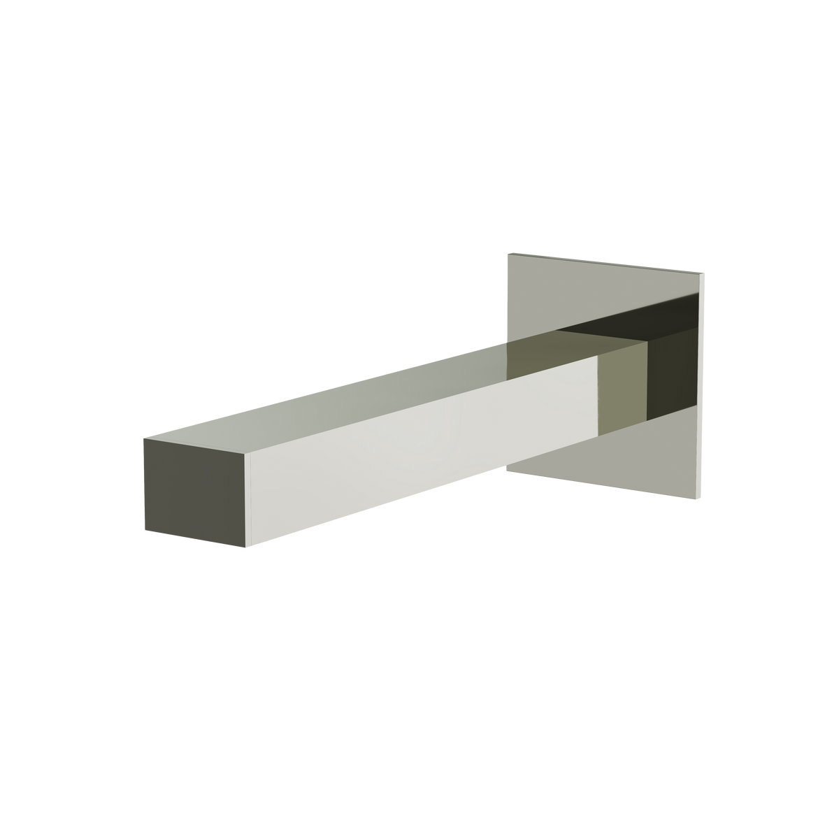 Aquabrass Tub Spout 11732 7" Square Slip Fit No Diverter
